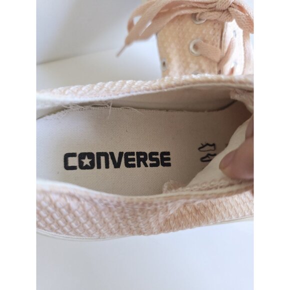 Converse Chuck Taylor All Star Blush Pink Texture Lace Up Women Sneakers Shoes 6 - Picture 9 of 11